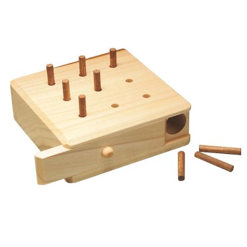 Wooden 9-Hole Peg Test Kit for Occupational Therapy Finger Training