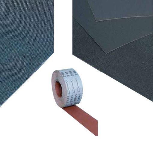 ABRASIVE SHEETS AND ROLLS