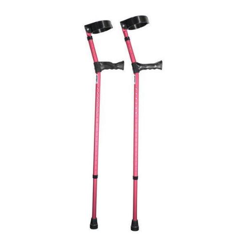 DOUBLE ADJUSTABLE ELBOW CRUTCHES WITH ANATOMICAL GRIP