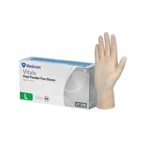 Picture of VITALS VINYL GLOVES POWDER FREE