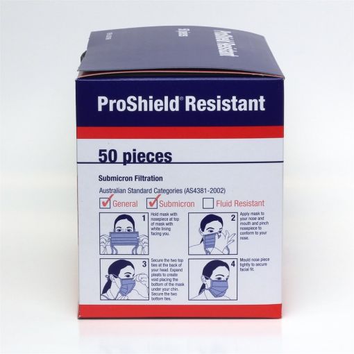 Picture of ProShield Resistant Face Masks - Ties Box of 50