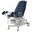 Picture of GYNAE CHAIR WITH GAS LIFT BACK - NAVY BLUE WITH BOTH FOOT STIRRUPS, FOOTPAD & PLUG